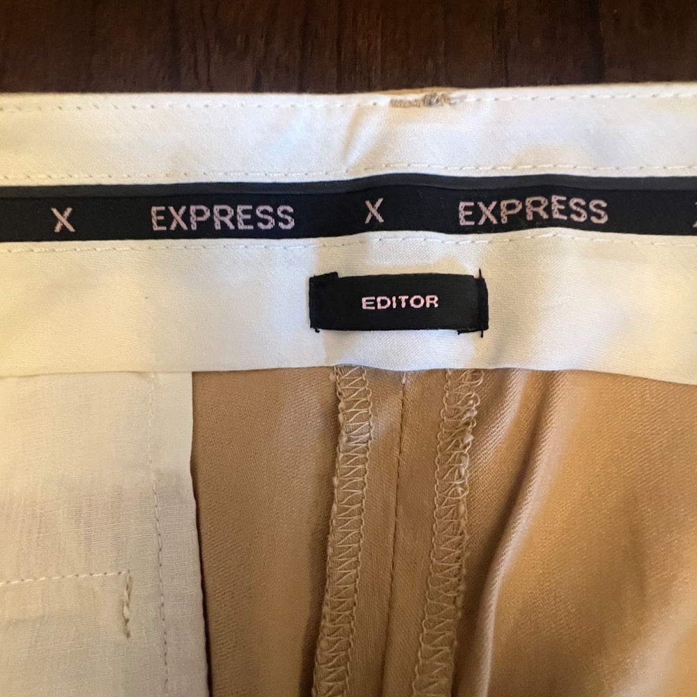 NWT Express Editor Camel Pants Low Rise Flare Leg… - image 10